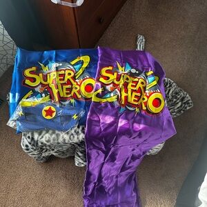 Blue and Purple Superhero Capes for Imaginative Play